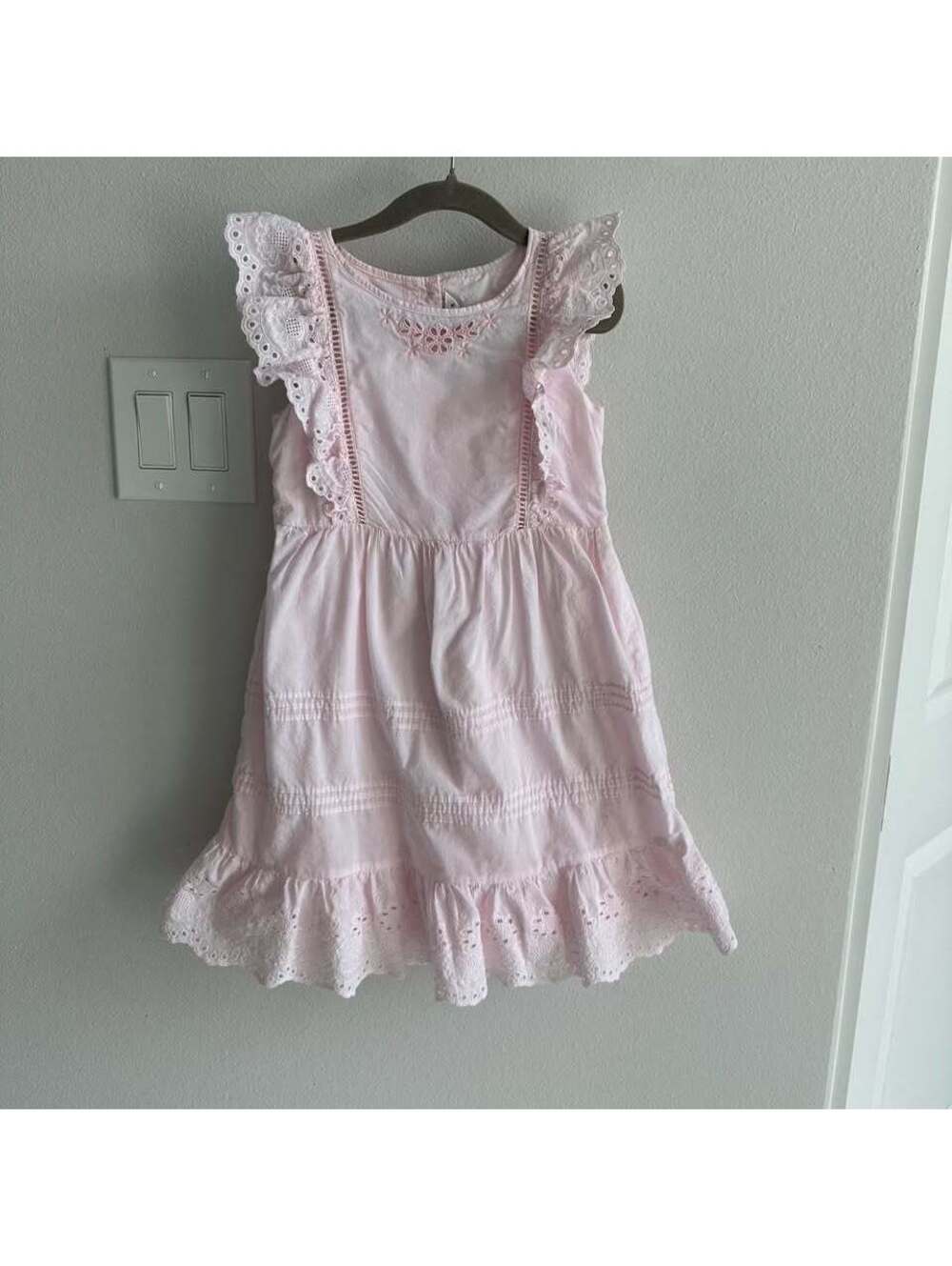 Janie & Jack Eyelet Dress Pink Hint Size 5